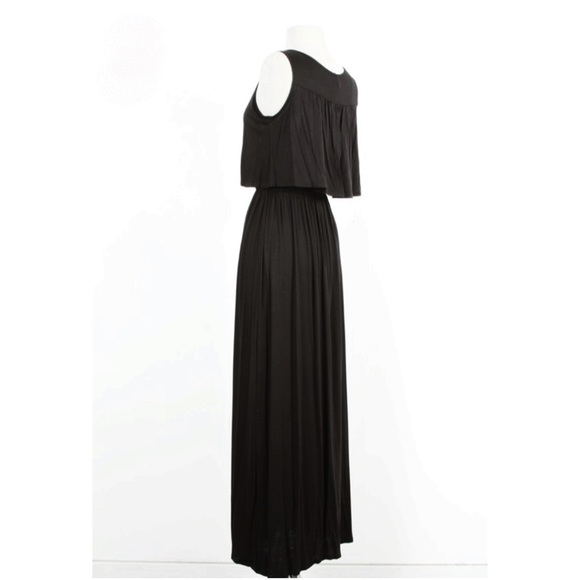 LAST ONE**Loungewear Soft Cami Black Maxi Dress - Picture 3 of 4
